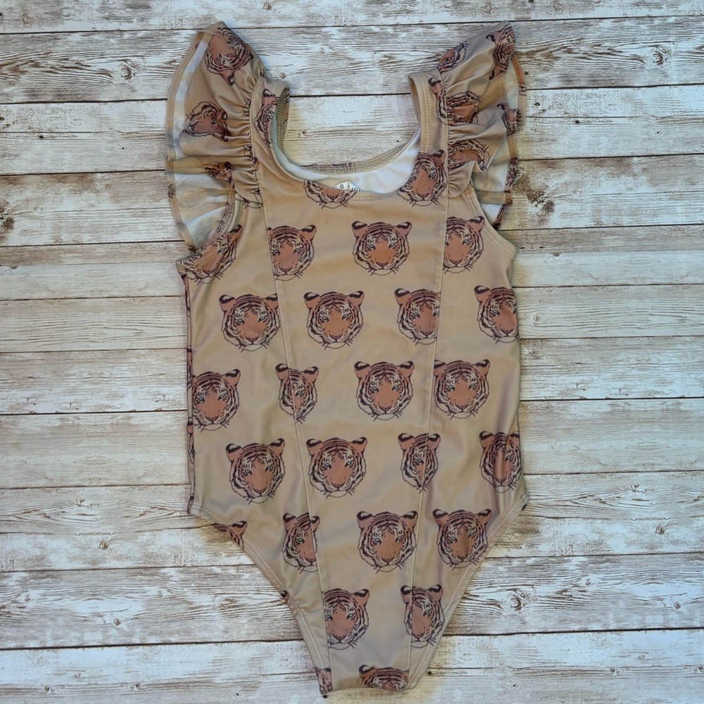 Kate Quinn Ruffle Front Tiger Swimsuit - Picture 2 of 5